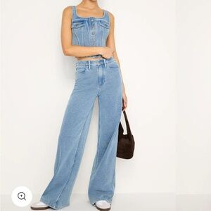 Good Americsn - Women's Blue Wide-Leg Sweatpant Jeanz (6/28)